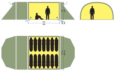 Stalon XL Inner Tent Binnentent Yellow Soellaart.nl