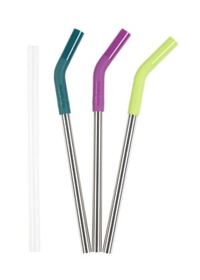 Straw 3 Pack - 10Mm Rietje Drinken Accessoire Multi Color/Brushed Stainless Soellaart.nl