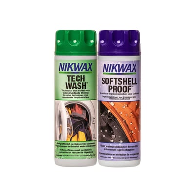 Twin Tech Wash + Sofshell Proof Onderhoudsmiddel 2x 300ML Soellaart.nl