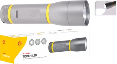 Shell Zaklantaarn Aluminium 3 x 12 cm Soellaart.nl