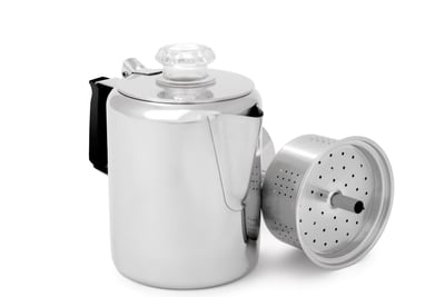 Glacier Stainless Percolator - 3 Cup Koffiezetter Rvs Soellaart.nl
