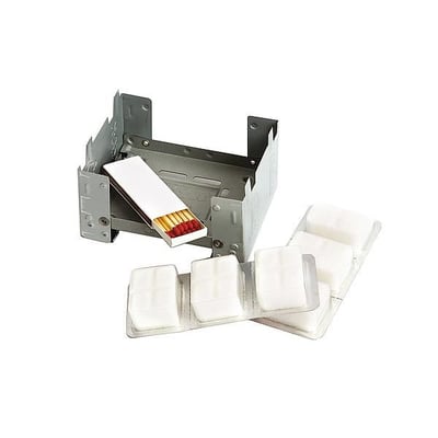 Kookbrander Komfoor Opvouwbaar Inclusief Brandstof Blokjes Kooktoestel Zilver Soellaart.nl