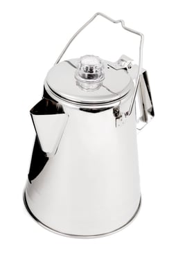 Glacier Stainless Percolator - 14 Cup Koffiezetter Rvs Soellaart.nl