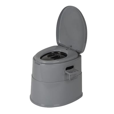 Draagbaar Toilet Deelbaar Zit 45Cm 7 Liter Grijs Camping toilet Grijs Soellaart.nl