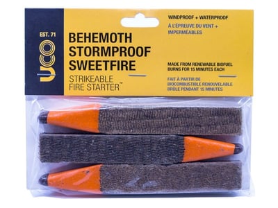 Behemoth Stormproof Sweetfire (3 stuks) Fire starter Soellaart.nl